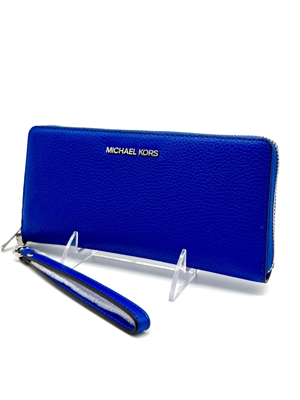 Michael Kors Jet Set Travel Large Leather Continental Wallet Galaxy Blue